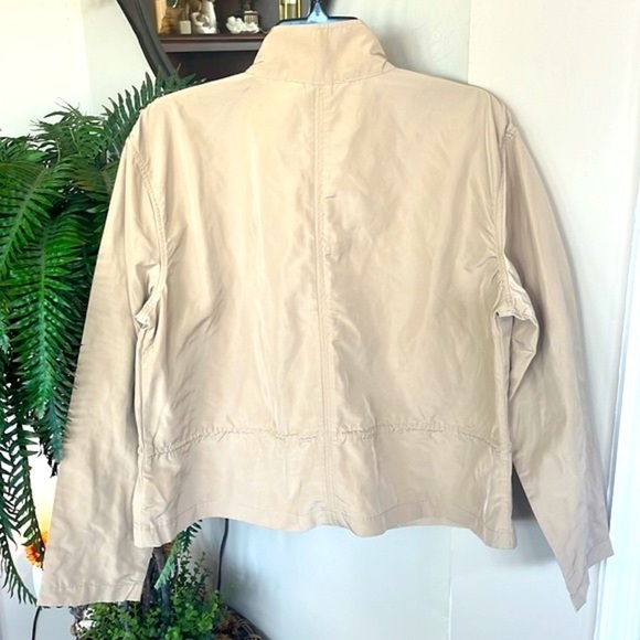 Brand New Michaels Kors Khaki Drawstring Waist Button Up Jacket Neutral Casual - Picture 9 of 16